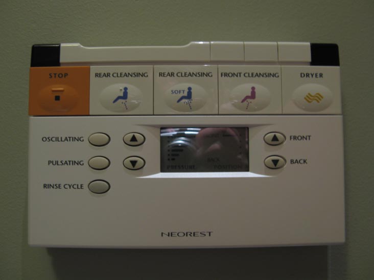 Neorest Toilet Control Panel, Bathroom, Bardessono, 6526 Yount Street, Yountville, California