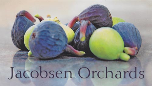 Business Card, Jacobsen Orchards, Yountville, California