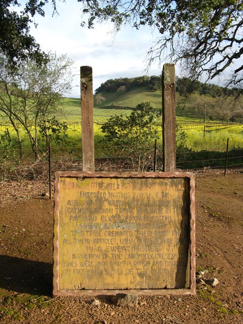 Good Indian Go Big Hill Marker, George C. Yount Pioneer Cemetery, Yountville, California