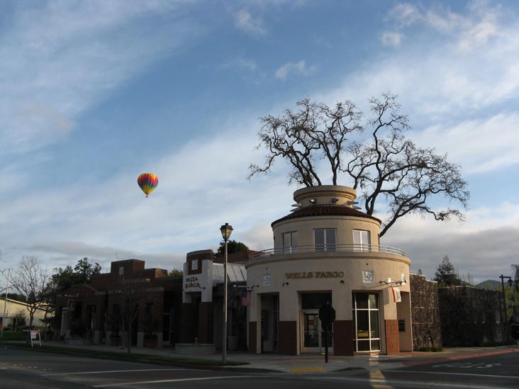 Washington Street and Oak Circle Lane, NE Corner, Yountville, California