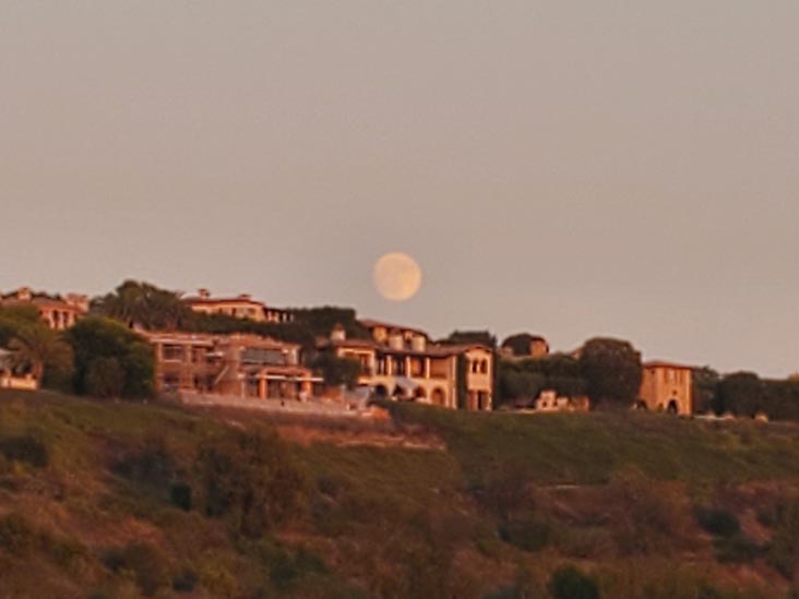 Moon Rising From Newport Coast Villas, Newport Beach, California, August 7, 2025