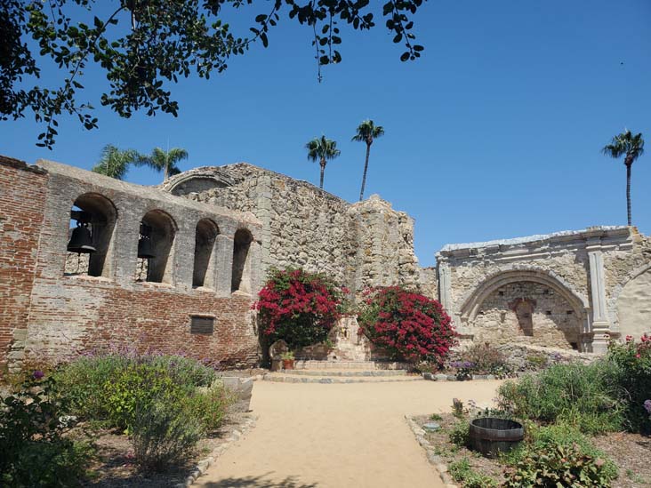 Bell Wall/Campanario and Great Stone Church, Mission San Juan Capistrano, San Juan Capistrano, California, August 10, 2025