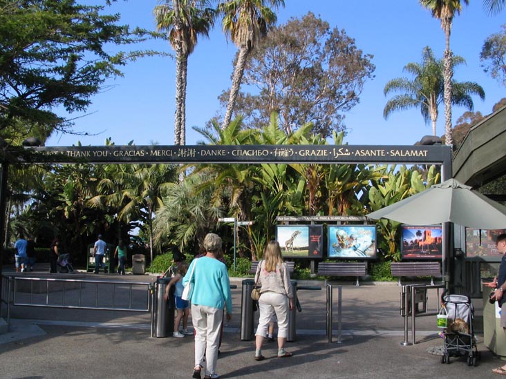Exit, San Diego Zoo, San Diego, California