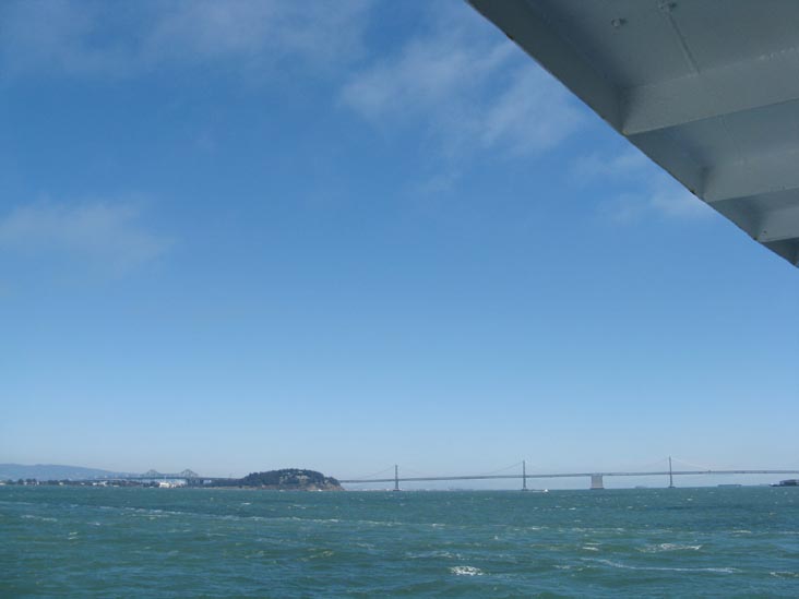 San Francisco-Oakland Bay Bridge From Alcatraz Island Ferry, San Francisco, California