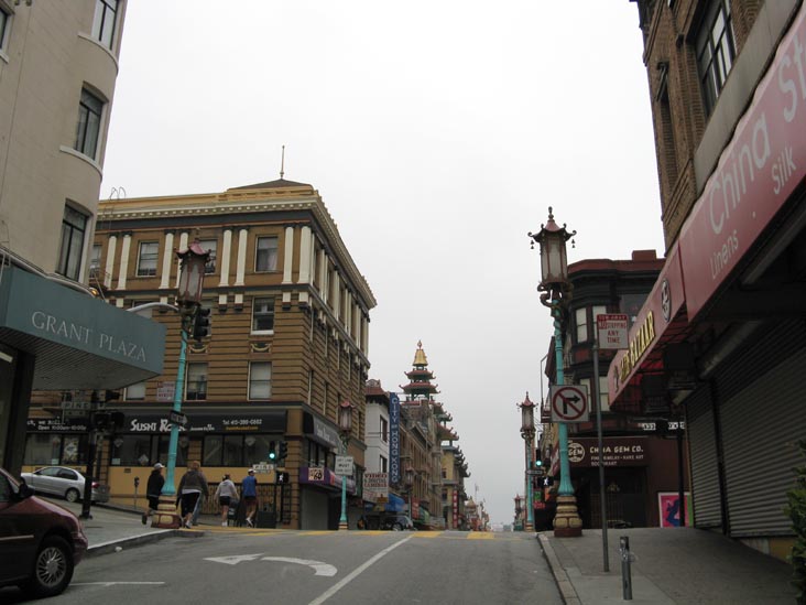 Grant Avenue and Pine Street, Chinatown, San Francisco, California