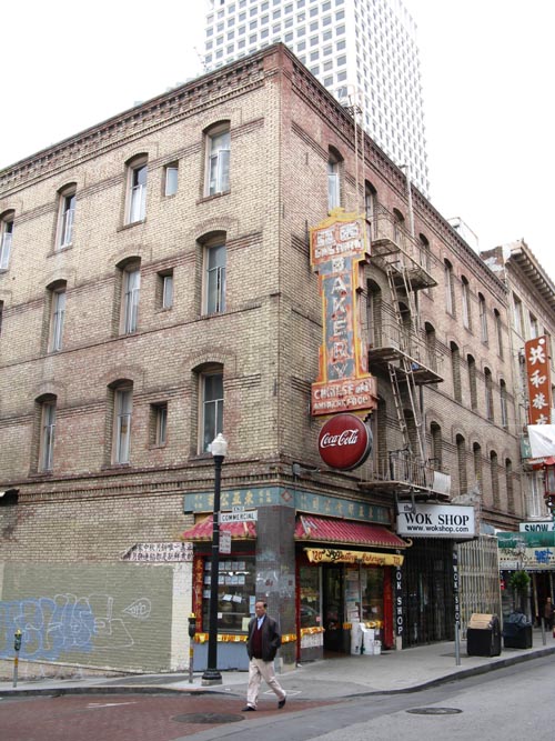 Grant Avenue and Commercial Street, SE Corner, Chinatown, San Francisco, California