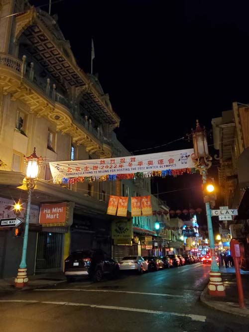 Grant Avenue at Clay Street, Chinatown, San Francisco, California, February 22, 2022