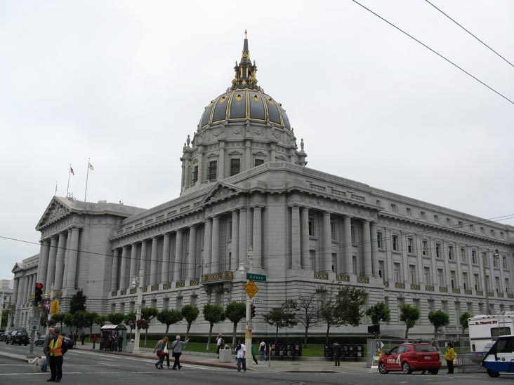 City Hall, Grove Street and Van Ness Avenue, NE Corner, Civic Center, San Francisco, California