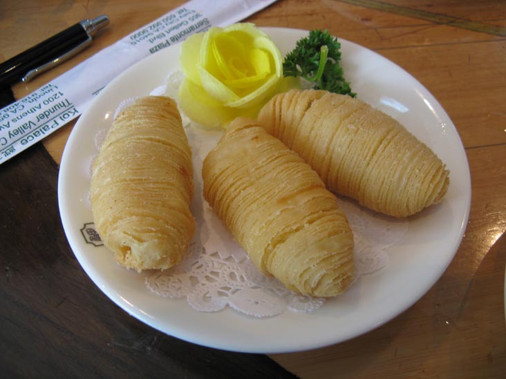 Durian Puff Pastry, Dim Sum, Koi Palace, 365 Gellert Boulevard, Daly City, California