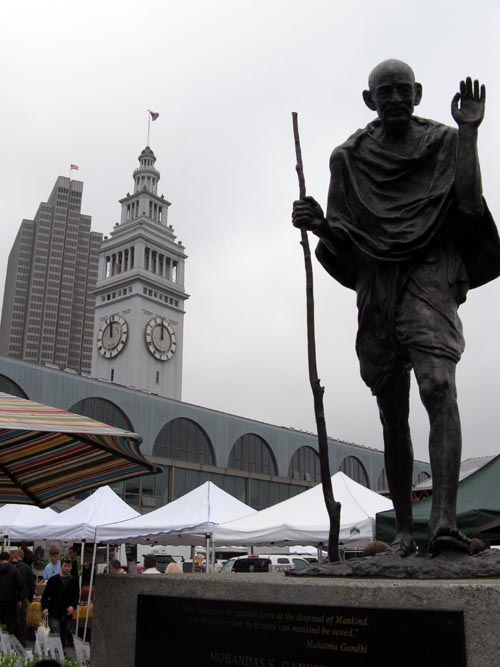 Gandhi Statue, Ferry Plaza Farmers Market, The Embarcadero, San Francisco, California