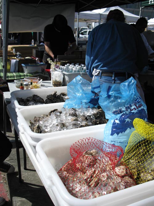 Hog Island Oyster Company, Ferry Plaza Farmers Market, The Embarcadero, San Francisco, California, March 6, 2010