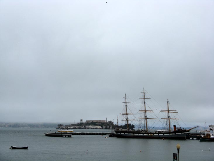 Alcatraz Island From San Francisco Maritime National Historical Park, Fisherman's Wharf, San Francisco, California