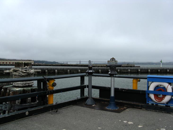 Golden Gate Bridge From Hyde Street Pier, San Francisco Maritime National Historical Park, Fisherman's Wharf, San Francisco, California