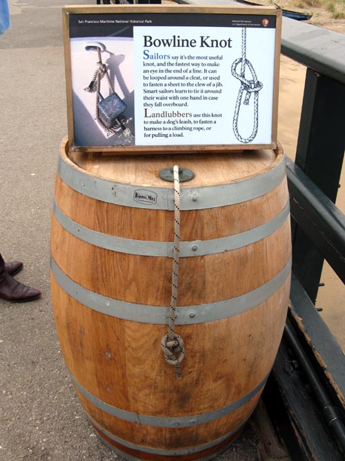 Bowline Knot Demonstration, Hyde Street Pier, San Francisco Maritime National Historical Park, Fisherman's Wharf, San Francisco, California