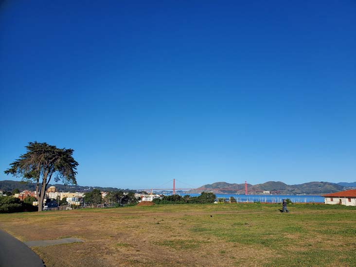 Golden Gate Bridge From Great Meadow, Fort Mason, San Francisco, California, February 21, 2022
