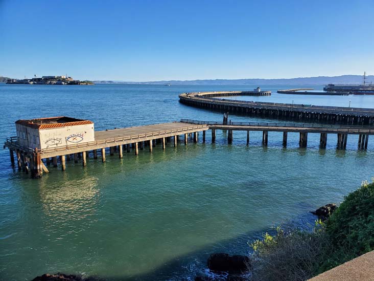 Pier 4 and Municipal Pier, San Francisco Bay From Fort Mason, San Francisco, California, February 21, 2022
