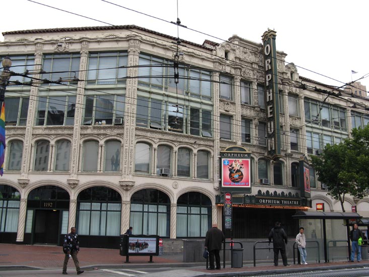 Orpheum Theatre, 1192 Market Street, San Francisco, California