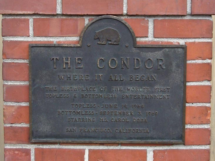 The Condor, 300 Columbus Avenue, North Beach, San Francisco, California