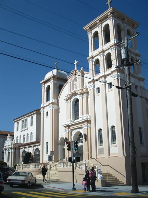 St. Monica's Church, Geary Boulevard and 23rd Avenue, Richmond District, San Francisco, California