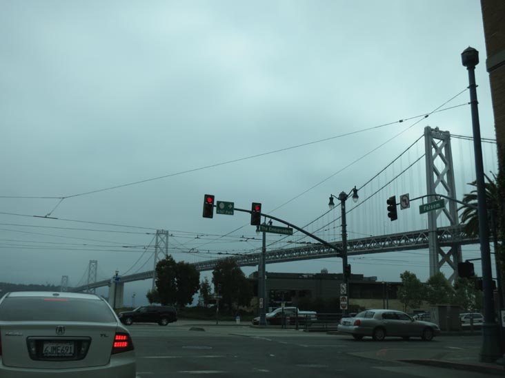 San Francisco-Oakland Bay Bridge From Folsom Street at The Embarcadero, San Francisco, California, May 13, 2012