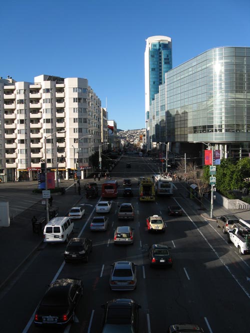 Looking West Down Howard Street From Yerba Buena Gardens, SoMa, San Francisco, California