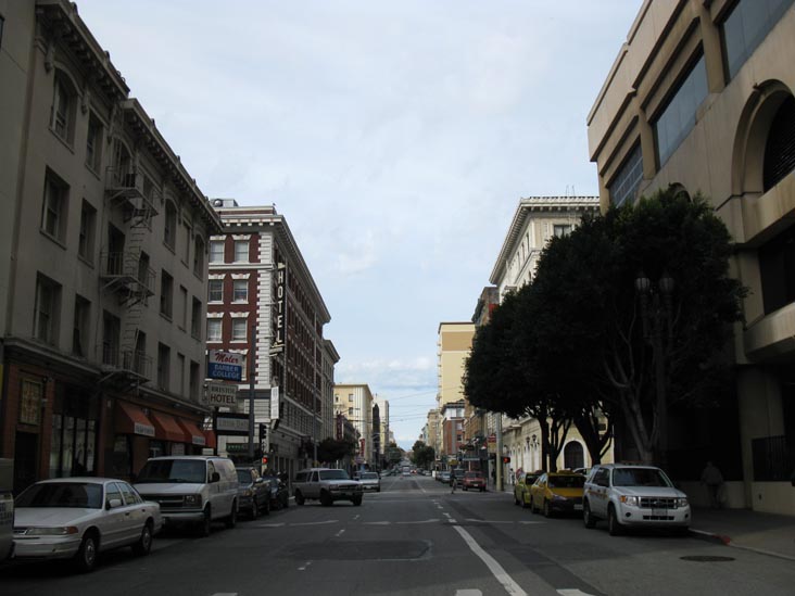 Looking West Down Eddy Street From Cyril Magnin Street, Tenderloin, San Francisco, California