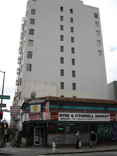Hyde & O'Farrell Market, Hyde and O'Farrell Streets, SW Corner, Tenderloin, San Francisco, California