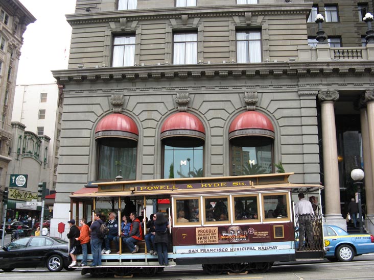 Powell and Hyde Streets Cable Car, Powell Street and Geary Street, NW Corner, Union Square, San Francisco, California