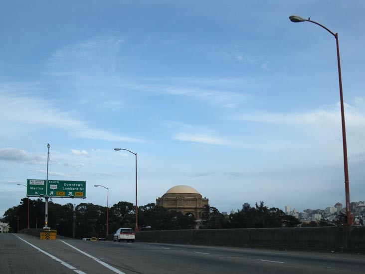 Golden Gate Bridge Approach/US 101 at Lombard Street Exit, Presidio, San Francisco, California, March 6, 2010