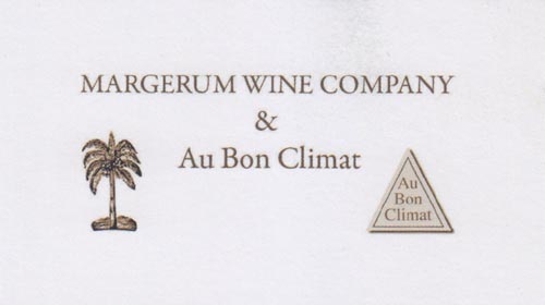 Business Card, Margerum/Au Bon Climat Tasting Rooms