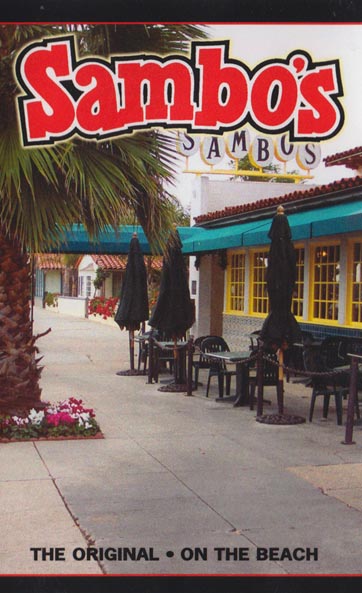 Menu, Sambo's Restaurant, 216 West Cabrillo Boulevard, Santa Barbara, California