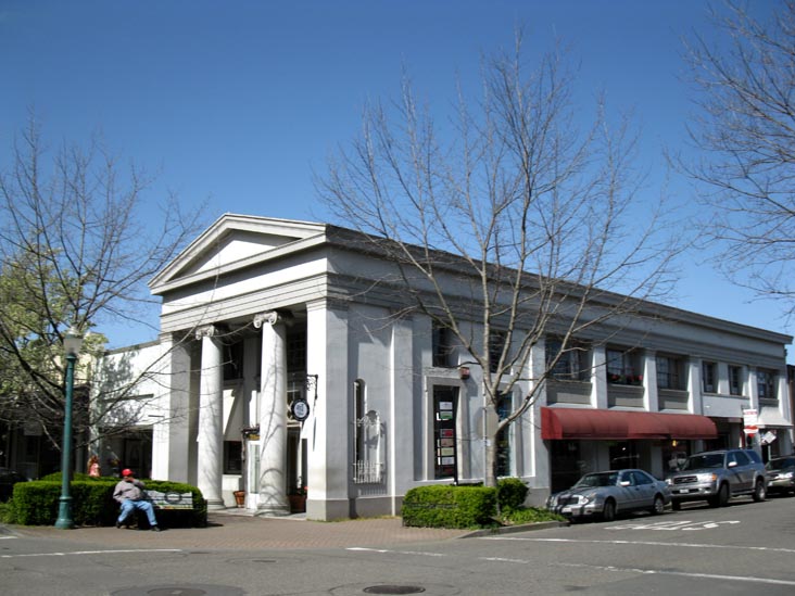 Center Street and Plaza Street, NW Corner, Healdsburg Plaza, Healdsburg, California