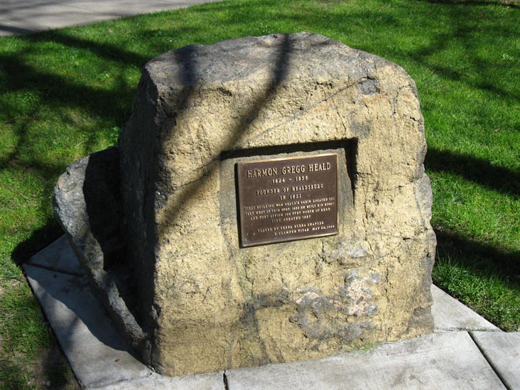 Harmon Gregg Heald Marker, Healdsburg Plaza, Healdsburg, California