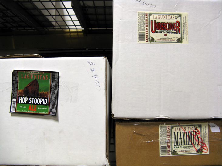 Boxes of Labels, Lagunitas Brewing Company, 1280 North McDowell Boulevard, Petaluma, California