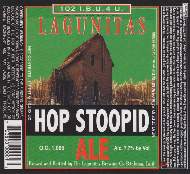 Lagunitas Hop Stoopid Ale Label
