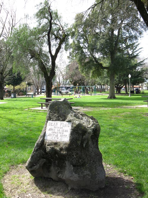 Bear Flag Marker, Sonoma Plaza, Sonoma, California