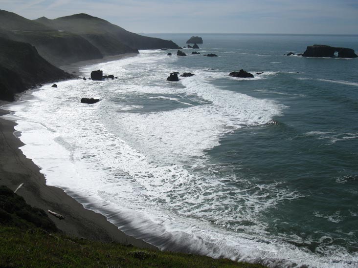 View From Goat Rock Overlook, Sonoma Coast State Park, Sonoma County, California