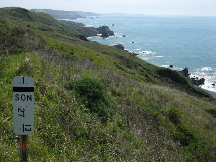 Pacific Coast Highway Between Vista Point and Jenner, Sonoma Coast State Park, Sonoma County, California