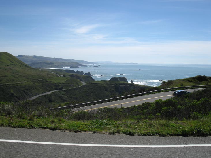 Pacific Coast Highway Between Vista Point and Jenner, Sonoma Coast State Park, Sonoma County, California