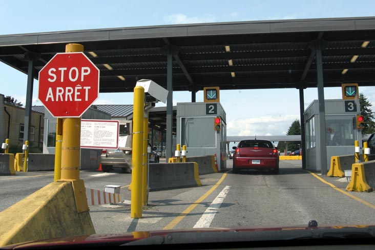 Peace Arch Border Crossing, U.S.-Canada Border, British Columbia-Washington State
