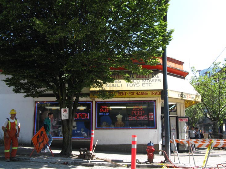 Granville Street and Helmcken Street, NW Corner, Vancouver, BC, Canada