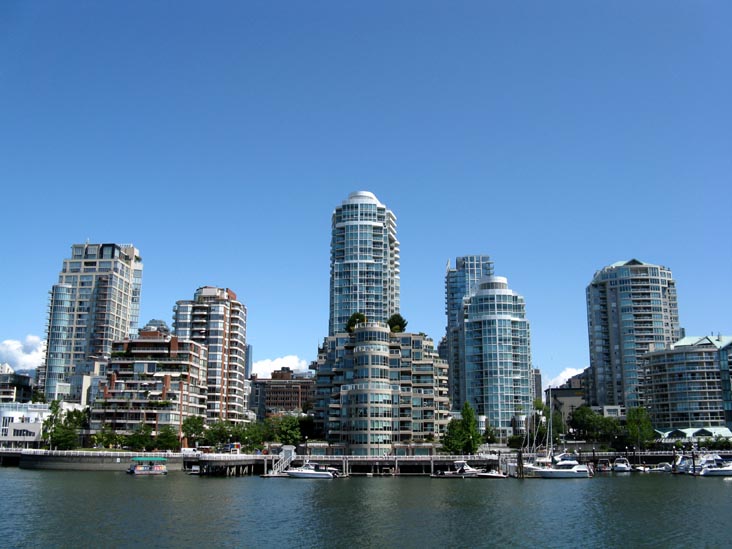 False Creek, Vancouver Skyline From Granville Island, Vancouver, BC, Canada