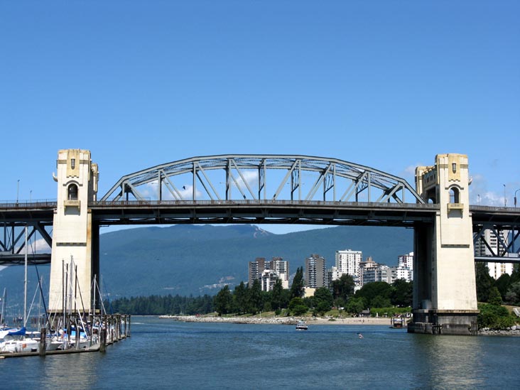Burrard Street Bridge From Granville Island, Vancouver, BC, Canada