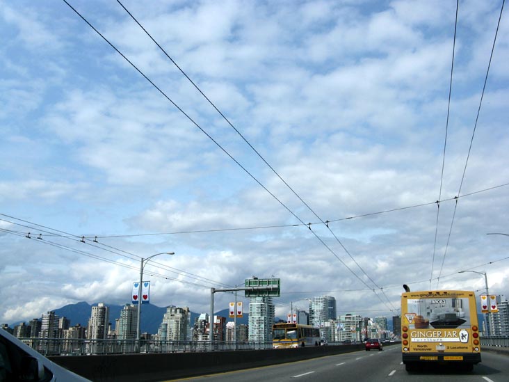 Granville Street Bridge Driving Northbound, Vancouver, BC, Canada