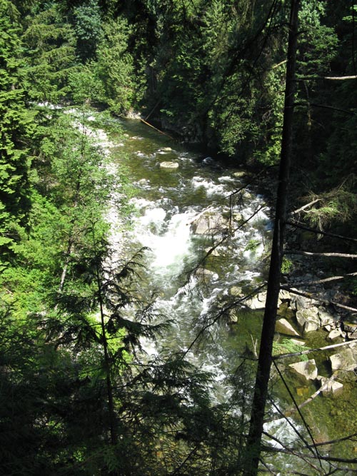 Capilano River From Observation Deck, Cliffhanger Boardwalk, Rainforest, Capilano Suspension Bridge, North Vancouver, BC, Canada