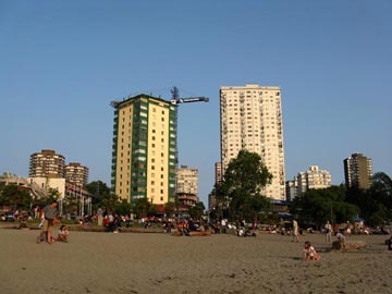 English Bay Beach, West End, Vancouver, British Columbia, Canada