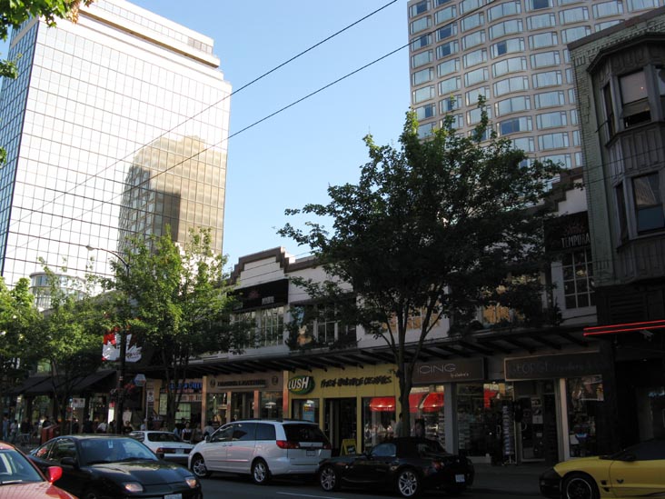 South Side of Robson Street Between Thurlow and Burrard Streets, West End, Vancouver, BC, Canada