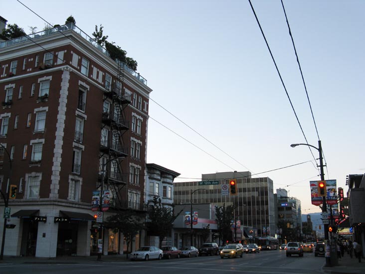 Looking North Up Granville Street From West 12th Avenue, West Side, Vancouver, BC, Canada
