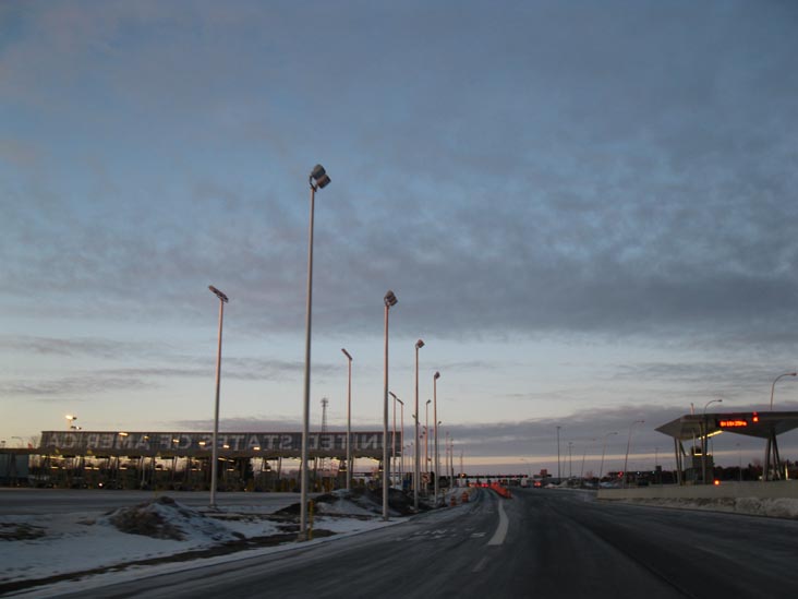 Lacolle-Champlain Border Crossing Between New York and Québec, Canada, February 12, 2010