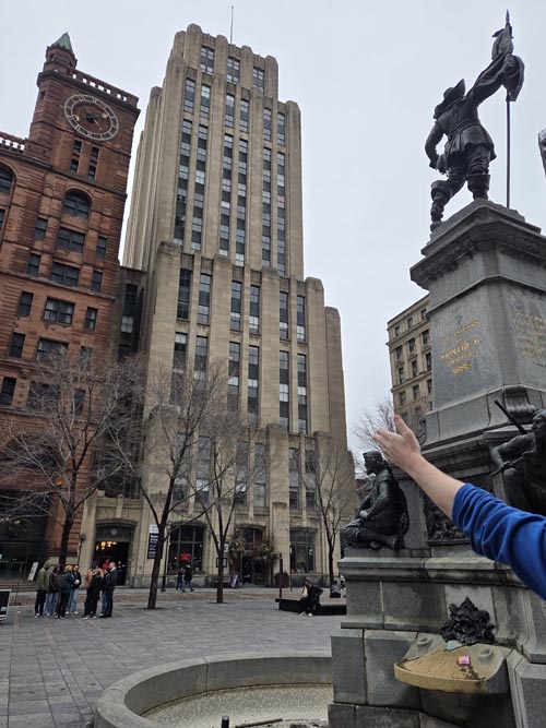 Maisonneuve Monument, Place d'Armes, Montr&eacute;al, Canada, April 5, 2026